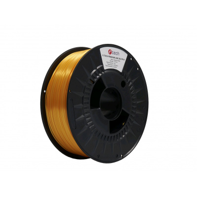 C-Tech 3DF-P-SPLA1.75-1023 3D filament, PREMIUM LINE, Silk PLA, galben de trafic, RAL1023, 1,75mm, 1kg