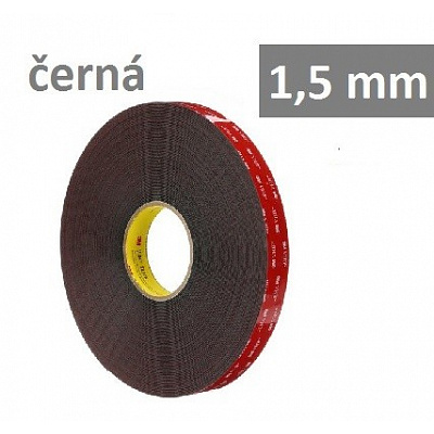 3M VHB™ 4655, gro. 1,5 mm; gri închis bandă acrilică adezivă puternică cu două fețe 12 mm x 33 m