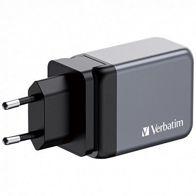 Încărcător de rețea VERBATIM GaN GNC-65, 65W, 2x USB-C, 1x USB