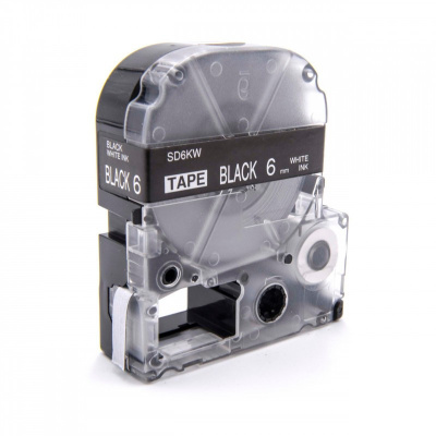 Epson LC-2BWV, SD6KW, 6mm x 8m, text alb / fundal negru, banda compatibila