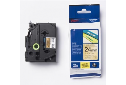 Brother TZ-PR851 / TZe-PR851, 24mm x 8m, text negru / fundal auriu, banda original