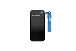 VERBATIM Externí SSD Pocket SSD 2TB, USB-C 3.1, černá/modrá