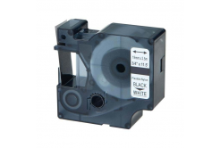 Banda compatibila Dymo 18489, 19mm x 3, 5m text negru / fundal alb, nailon flexi