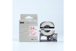 Epson LK-SS24RW, 24mm x 9m, text rosu / fundal alb, banda compatibila
