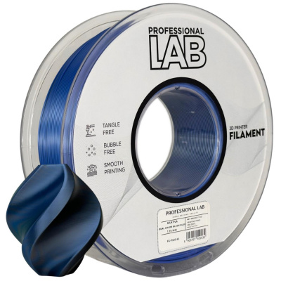 Professional Lab FG-P103-E1, 3D filament, PLA Silk, 1,75mm, 1000g,  Dual Color, Multicolor (Black, Blue)