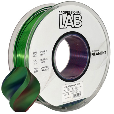 Professional Lab FG-P116-E1, 3D filament, PLA Silk, 1,75mm, 1000g,  Tri Color, Multicolor (Red, Blue, green)