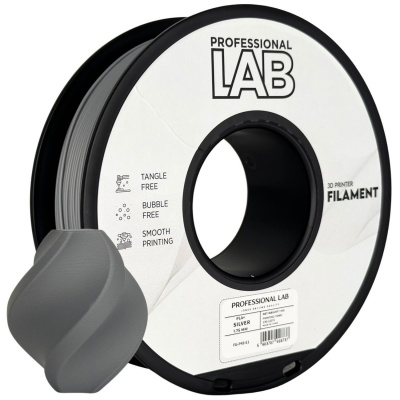 Professional Lab FG-P49-E1, 3D filament, PLA+, 1,75mm, 1000g, Argintiu (Silver)