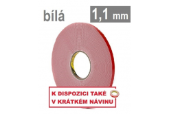 3M VHB™ 4950, gro. 1,1 mm; alb bandă acrilică dublu adezivă de înaltă aderență 19 mm x 3 m