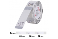 Niimbot A2G88778801, 14x40mm, 160buc., Ursuleți de pluș, etichete autoadezive