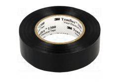 3M Temflex 1300 benzi electroizolante, 19 mm x 20 m, negru