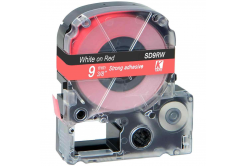Epson LK-SD9RW, 9mm x 9m, text alb / fundal rosu, banda compatibila
