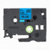 Banda compatibila Brother TZ-FX521 / TZe-FX521, 9mm x 8m, flexi, text negru / fundal albastru