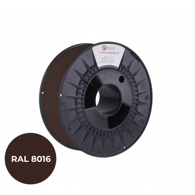 C-Tech 3DF-P-PLA1.75-8016 3D filament, PREMIUM LINE, PLA, RAL8016, 1,75mm, 1000g, Maro mahon (Mahogany brown)