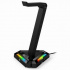 Suport pentru căști Genius GX-UH100 cu iluminare RGB, HUB 2x USB-A 2x USB-C, negru