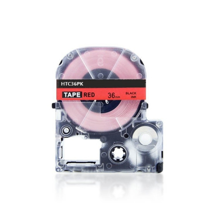 Epson HTC36PK, 36mm x 8m, text negru / roz fundal, banda compatibila