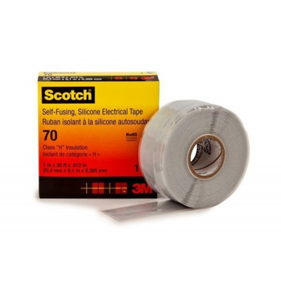 3M 70 Scotch Bandă siliconică autosudabilă, 25 mm x 9,1 m