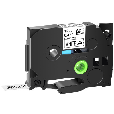 Brother TZe-FA231, 12mm x 3m, text negru / fundal alb, iron-on, banda compatibila