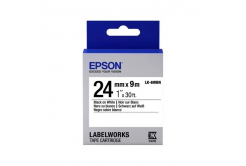 Epson LabelWorks LK-6WBN C53S656006 24mm x 9m, text negru / fundal alb, banda original