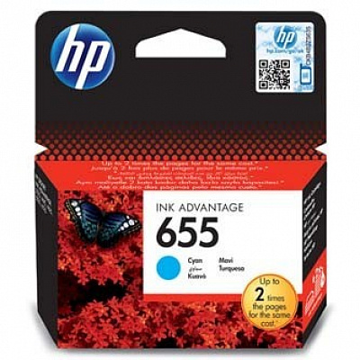 HP 655 CZ110AE azuriu (cyan) cartus original, după expirare