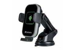 Verbatim 49553 suport pentru telefon pentru vehicule, cu încărcare wireless, tehnologie Qi, negru