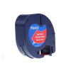 Banda compatibila Dymo 59424, S0721580 / 91203, S0721630, 12mm x 4m, text negru / fundal rosu