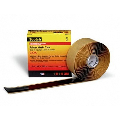 3M 2228 Scotch Bandă izolatoare și de etanșare bicomponentă, 25,4 mm x 3 m