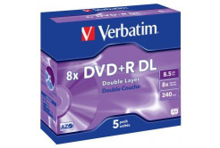 Verbatim DVD+R, DataLife PLUS, 43540, 8,5GB, 8x, jewel box, 1 KUS!!!, Scratch Resistant, CENA ZA KUS
