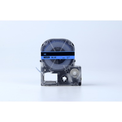 Epson SE6BW, 6mm x 8m, text negru / fundal albastru, securitate, banda compatibila