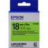 Epson LabelWorks LK-5GBF C53S655005 18mm x 9m, text negru / fundal verde, fluorescent, banda original