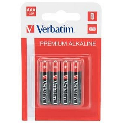 VERBATIM Baterii alcaline AAA, pachet de 4, LR3