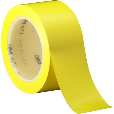 3M 471 Banda adeziva din PVC, 25 mm x 33 m, galben