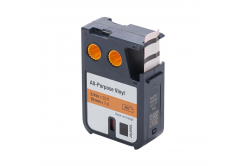 Banda compatibila Dymo 1868767, 19mm x 7m, text negru / fundal portocaliu