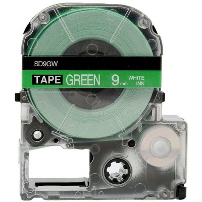 Epson LK-SD9GW, 9mm x 9m, text alb / fundal verde, banda compatibila