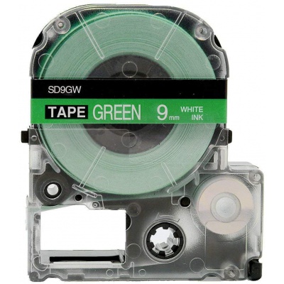 Epson LK-3GWV, SD9GW, 9mm x 9m, text alb / fundal verde, banda compatibila