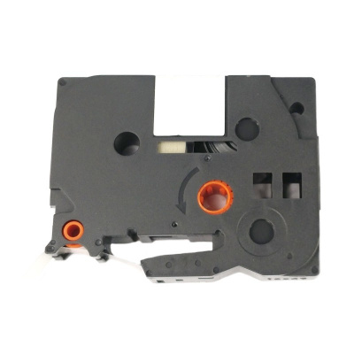 Brother TZ-FA5R / TZe-FA5R, 24mm x 3m, text rosu / fundal alb, iron-on, banda compatibila