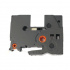 Brother TZ-FA5R / TZe-FA5R, 24mm x 3m, text rosu / fundal alb, iron-on, banda compatibila