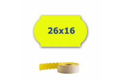 Etichete de pret pentru etichetarea clestilor, 26mm x 16mm, 700buc., semnal galben