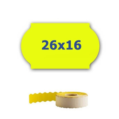 Etichete de pret pentru etichetarea clestilor, 26mm x 16mm, 700buc., semnal galben