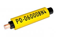 Partex PO-068TWBN4, galben, perete sub?ire, 100m (6,8 -7,0mm), marcaj tub termocontractabil din PVC cu formă de memorie, PO ovală