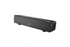 Genius SoundBar 100, 2.0, 6W, černý, regulace hlasitosti, stolní, 3,5 mm jack (USB), 110Hz-20kHz