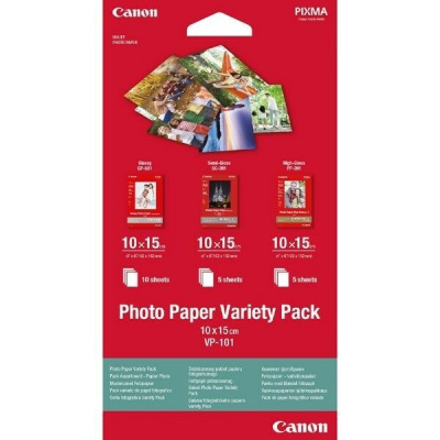 Canon Photo Paper Variety Pack VP-101 0775B078, 10x15cm, 20buc., lucios, alb, hârtie fotografică