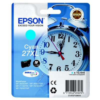 Epson T27124012, 27XL azuriu (cyan) cartus original