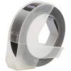 Banda compatibila Dymo S0898130, 9mm x 3m, text alb / fundal negru