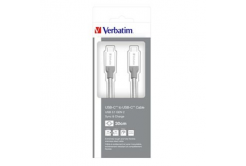 Verbatim 48867 cablu USB (3.1), USB C + USB C, 0.3m, box, argintiu