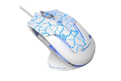 E-blue Mouse Mazer Pro EMS600WCCZ-IU, 2500DPI, Optical, 6tl., Cu fir USB, alb-albastru, gaming