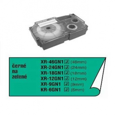 Casio XR-6GN1, text negru/fundal verde, nelaminată