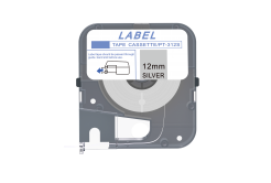 Max LM-312S, 12mm x 8m, ezüst banda compatibila