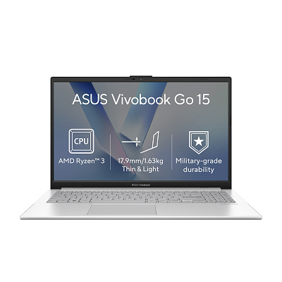 ASUS Vivobook Go 15/E1504FA-BQ5409W/R3-30/15,6"/FHD/8GB/256GB/AMD int/W11H/Argintiu/2R