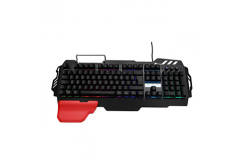 Red Fighter K2, klávesnice CZ/SK, herní, podsvícená typ drátová (USB), černá, výměnná područka, stojánek na mobil
