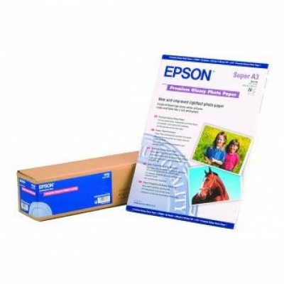 Epson S041315 Premium Glossy Photo Paper, hartie foto, lucios, gros, alb, A3, 255 g/m2, 20 buc